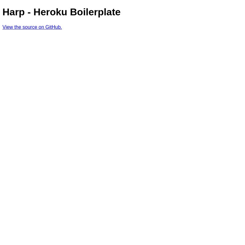harp-heroku-boilerplate